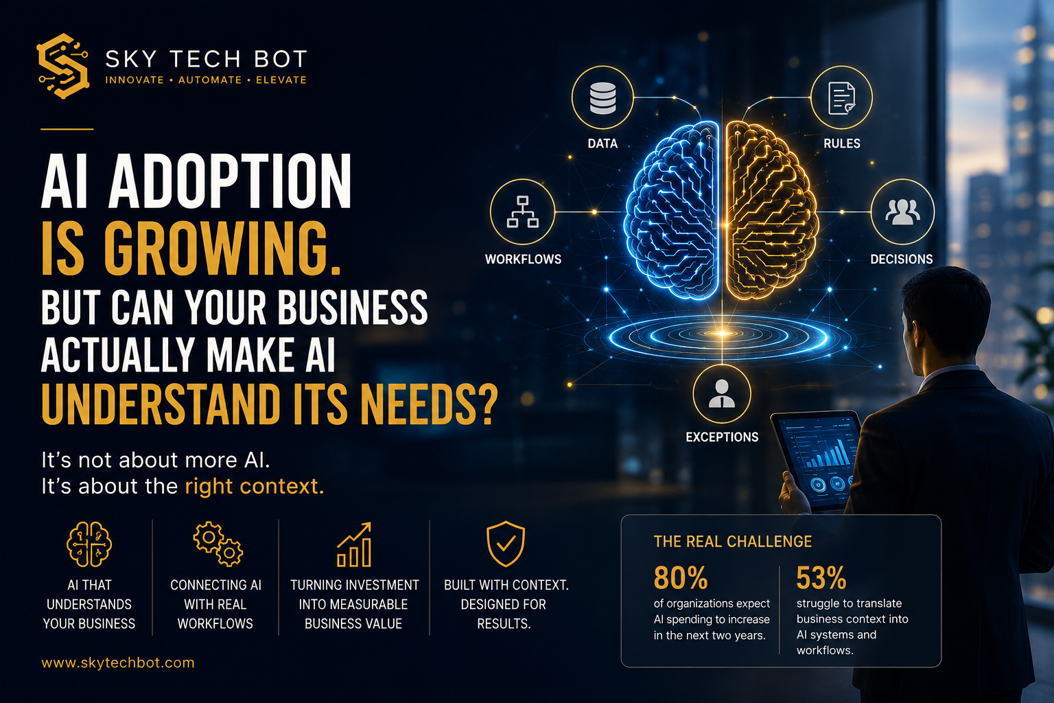AI understanding business data rules workflows and decisions – Sky Tech Bot