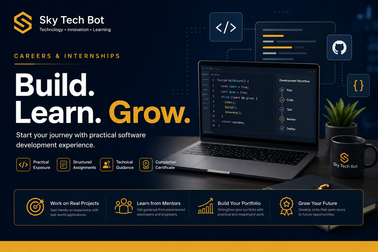 sky tech bot internship